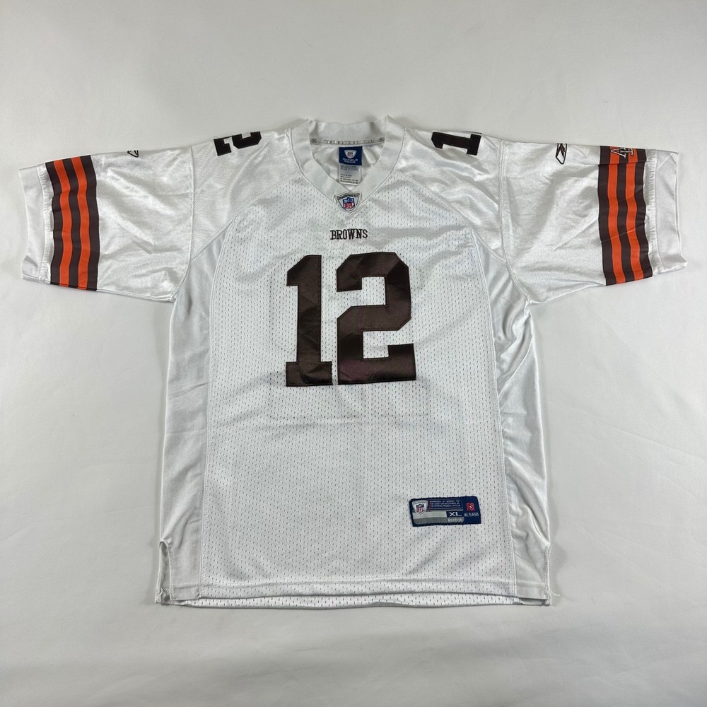 Reebok Cleveland Browns Colt McCoy 12 NFL Jersey Youth XL White Away Football‎